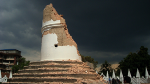 Dharahara after the 2015 Earthquake in Nepal